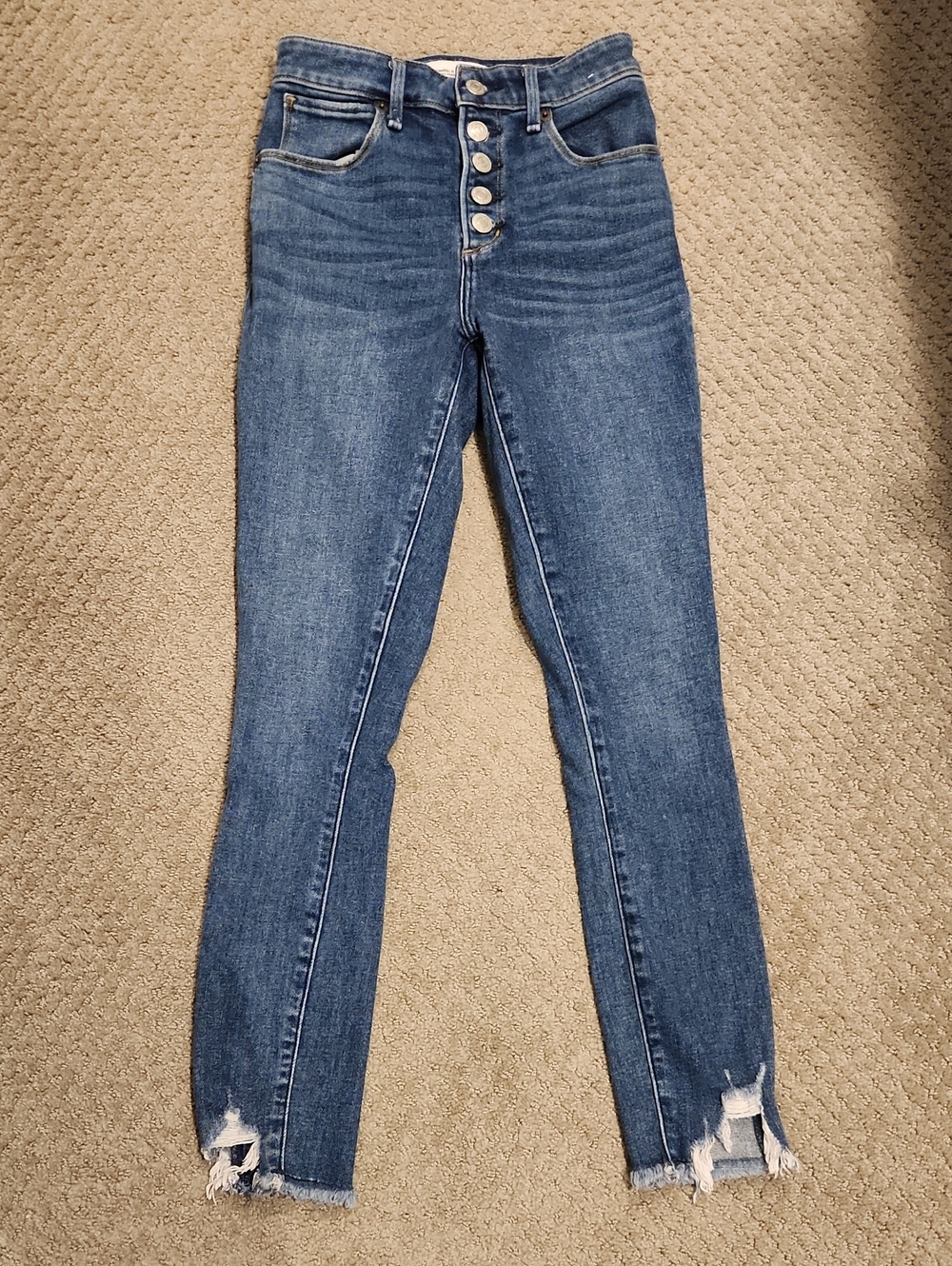 NEW Abercrombie & Fitch Women's High-Rise Skinny Jeans 23"